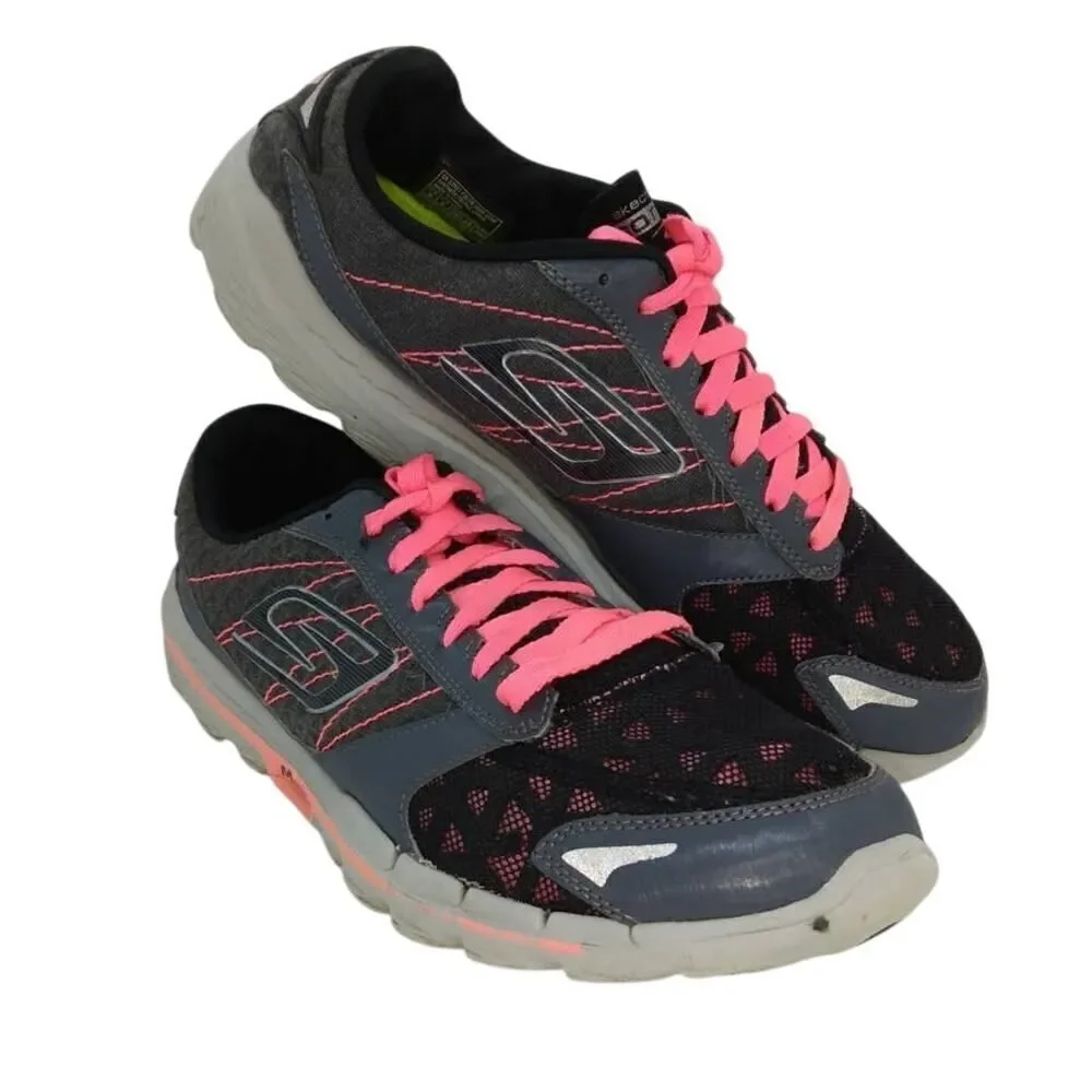 Skechers GoRun 3 Women's Pre-owned M-Strike Gray Running Sneakers - sz. 9